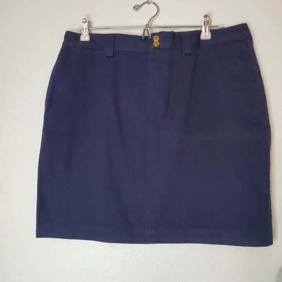 Lauren Ralph Lauren Women's Size 12 Navy Skirt Barbados French Nautical Pockets - Picture 6 of 10